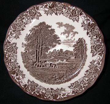 J & G Meakin Romantic England - Brown/White Vegetable/Fruit Bowl