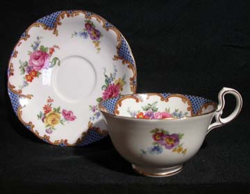 Aynsley Wilton - Blue - B971 Cup & Saucer