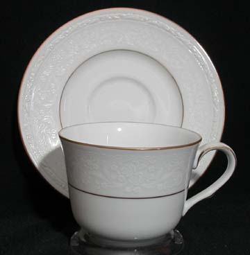 Noritake White Cliff - 4083 Cup & Saucer