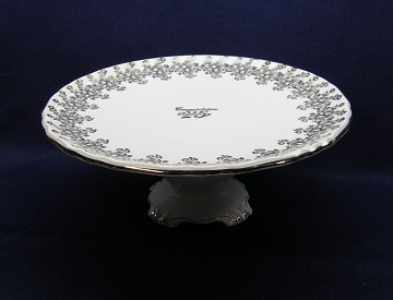 Royal Albert 25th Anniversary Plate - Cake/Pedestal