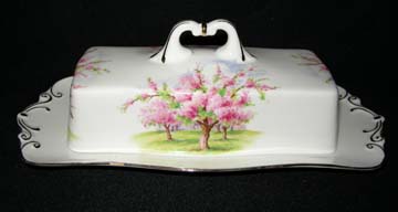 Royal Albert Blossom Time Covered Butter - Rare