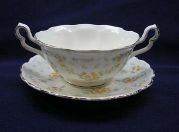 Royal Albert Bronte Cream Soup & Saucer Set - Footed