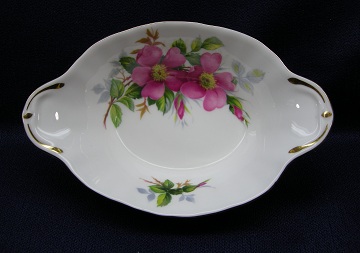 Royal Albert Prairie Rose Sweet Dish With Closed Handles