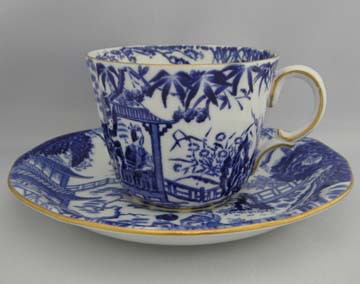 Royal Crown Derby Blue Mikado Cup & Saucer