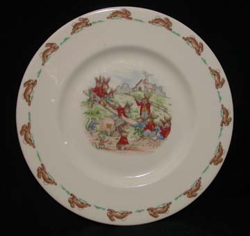 Royal Doulton Bunnykins 23 - Plate - See-Saw