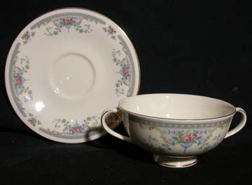Royal Doulton Juliet  H5077 Cream Soup & Saucer Set - Footed