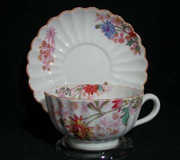 Spode Chelsea Garden - Mustard Trim Cup & Saucer - Low