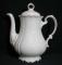 Edelstein Maria Theresia (White/Gold Trim/Scalloped, Embossed Scrolls) Coffee Pot & Lid - Large