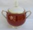 Noritake Ivory And Sienna  7281 Sugar Bowl & Lid