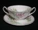 Royal Doulton Bell Heather Cream Soup & Saucer Set - Footed