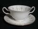 Wedgwood Medina - Green Cream Soup & Saucer Set - Footed