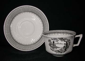 Adams Minuet - Black Cup & Saucer