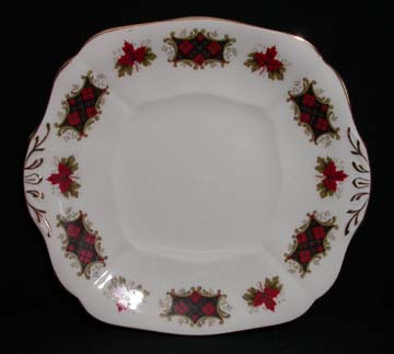 Royal Adderley Maple Leaf Tartan Plate - Cake/Handled