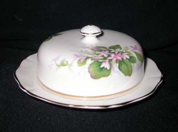 Royal Adderley Mayflower Butter Dish - Covered - Round Base