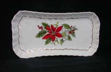 Royal Adderley Poinsettia Tray