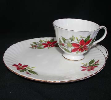 Royal Adderley Poinsettia Hostess Set