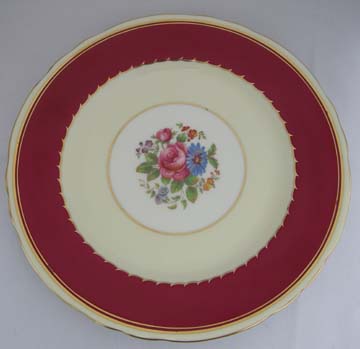 Aynsley #7439  Dark Red Plate - Dinner