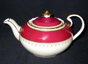 Aynsley Desborough - Maroon - 7367 Tea Pot & Lid - Small