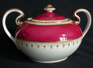 Aynsley Desborough - Maroon - 7367 Sugar Bowl & Lid