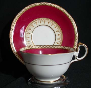 Aynsley Desborough - Maroon - 7367 Cup & Saucer