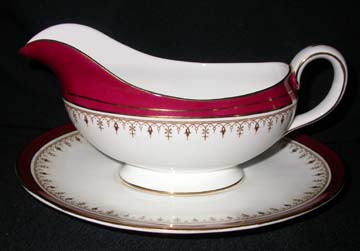 Aynsley Durham 1646 - Plain Edge Gravy Boat & Underplate