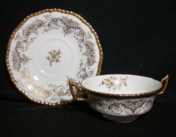 Coalport Adoration Cream Soup & Saucer Set - Footed