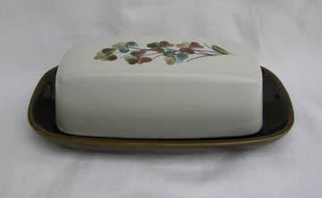 Denby Shamrock Butter Dish - Covered