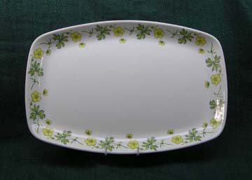 Figgjo (Norway) Buttercups & Green Leaves [Description] Tray - Medium