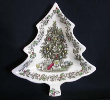 Johnson Brothers Merry Christmas Small Tree Candy Dish