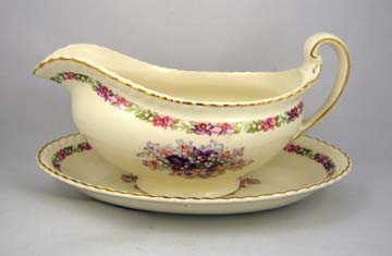 Johnson Brothers Queens Bouquet Gravy Boat & Underplate