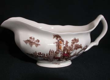 Johnson Brothers The Old Mill - Brown Gravy Boat Only