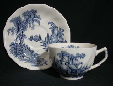 Johnson Brothers The Old Mill - Blue Cup & Saucer