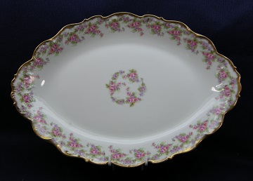 Limoges Bridal Wreath - Scalloped Edge Platter