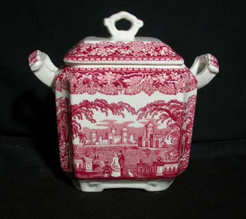 Mason's Vista Sugar Bowl & Lid - Square