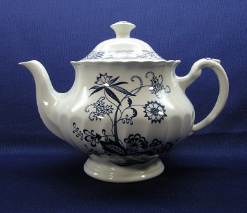 J & G Meakin Blue Nordic Tea Pot & Lid - Large