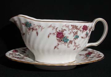 Minton Ancestral S376 Gravy Boat & Underplate