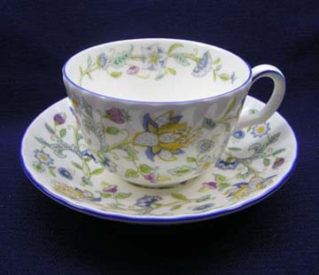 Minton Haddon Hall Blue  S782 Cup & Saucer