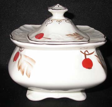 Myott - Staffordshire Cherry Ripe Sugar Bowl & Lid