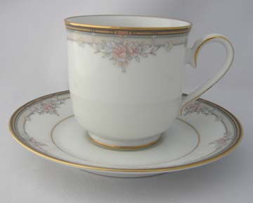 Noritake Blossom Mist  3787 Cup & Saucer