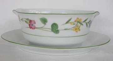 Noritake Meadowcrest  4034 Gravy Boat & Underplate