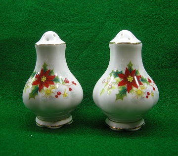 Royal Albert Poinsettia Salt & Pepper Set