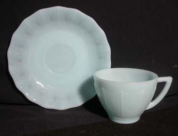 Pyrex - Cremax Delphite Turquoise Cup & Saucer