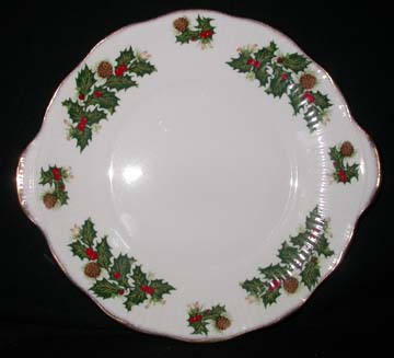 Queens Yuletide Plate - Cake/Handled