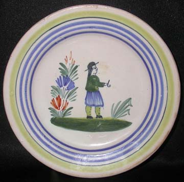 Quimper Henriot Plate - Bread & Butter - Man