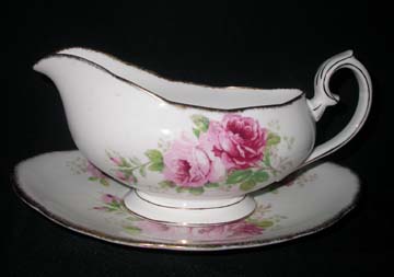 Royal Albert American Beauty Gravy Boat & Underplate