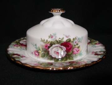 Royal Albert Celebration Butter Dish - Covered - Round Base