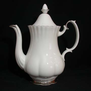 Royal Albert Chantilly - Platinum Coffee Pot & Lid - Large