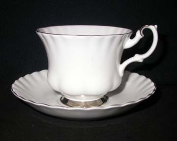 Royal Albert Chantilly - Platinum Cup & Saucer