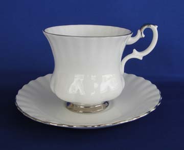 Royal Albert Chantilly - Platinum Cup & Saucer - Demitasse