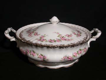 Royal Albert Dimity Rose Vegetable Bowl - Covered